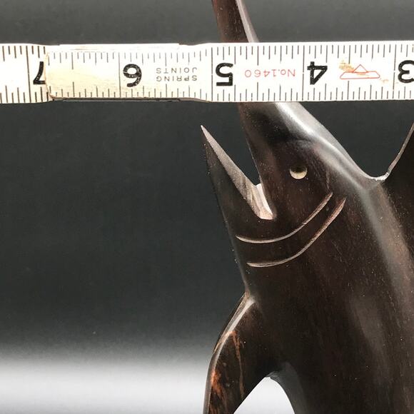 Vintage Ironwood Hand Carved Sailfish Marlin Sculpture Solid Wood Sculpture 14" - Picture 6 of 7